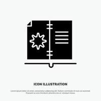 Book Guide Hardware Instruction solid Glyph Icon vector
