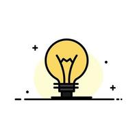 Idea Innovation Invention Light bulb  Business Flat Line Filled Icon Vector Banner Template