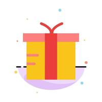 Box Logistic Gift Global Abstract Flat Color Icon Template vector