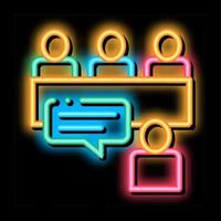 Job Interview Human Silhouette Hunting neon glow icon illustration vector
