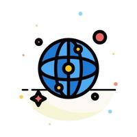 plantilla de icono de color plano abstracto de red de mapa mundial vector