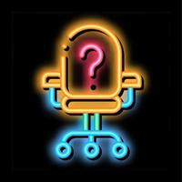 Office Chair And Question Mark Job Hunting Vector