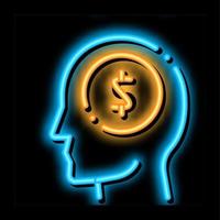 Dollar Coin Money In Man Silhouette Mind Vector