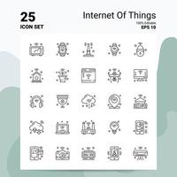 25 Internet Of Things Icon Set 100 Editable EPS 10 Files Business Logo Concept Ideas Line icon design vector