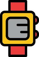 mano reloj reloj escuela color plano icono vector icono banner plantilla