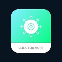 Target Point Achieve Success Mobile App Button Android and IOS Glyph Version vector