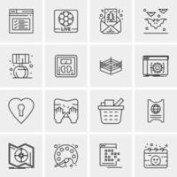 16 Universal Business Icons Vector Creative Icon Illustration to use in web and Mobile Related project