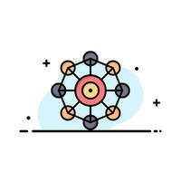Learning Machine Machine Learning Science  Business Flat Line Filled Icon Vector Banner Template