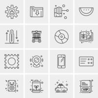 16 Universal Business Icons Vector Creative Icon Illustration to use in web and Mobile Related project