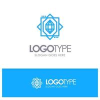 3d Core Forming Design Blue Logo Line Style vector