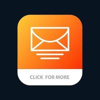 Mail Email Message Global Mobile App Button Android and IOS Line Version vector