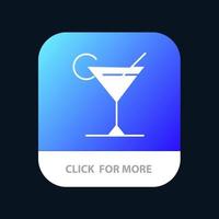 Cocktail Juice Lemon Mobile App Icon Design vector