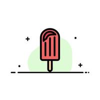 Beach Cream Dessert Ice  Business Flat Line Filled Icon Vector Banner Template