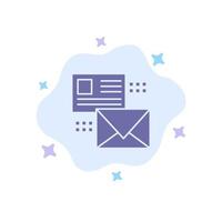 Mailing Conversation Emails List Mail Blue Icon on Abstract Cloud Background vector