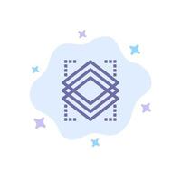 Layers Object Layer Server Blue Icon on Abstract Cloud Background vector
