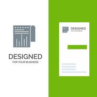 Business Financial Modern Report Grey Logo Design and Business Card Template vector