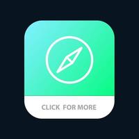 Instagram Compass Navigation Mobile App Button Android and IOS Line Version vector