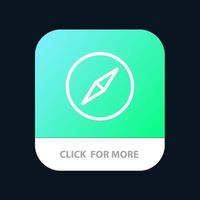 Instagram Compass Navigation Mobile App Button Android and IOS Line Version vector