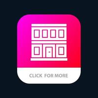 Construction Door House Building Mobile App Button Android and IOS Glyph Version vector