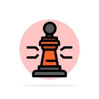 Chess Game Player King Poker Abstract Circle Background Flat color Icon vector