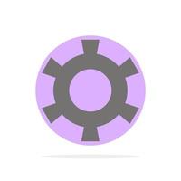 Cog Gear Setting Abstract Circle Background Flat color Icon vector