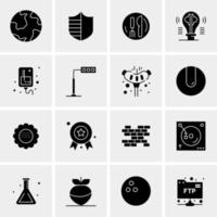 16 iconos de negocios universales vector ilustración de icono creativo para usar en proyectos relacionados con la web y dispositivos móviles