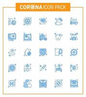 Coronavirus Awareness icon 25 Blue icons icon included blood soap warning hand hand spray viral coronavirus 2019nov disease Vector Design Elements