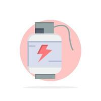 Accumulator Battery Power Charge Abstract Circle Background Flat color Icon vector