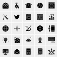 25 iconos de negocios universales vector ilustración de icono creativo para usar en proyectos relacionados con la web y dispositivos móviles