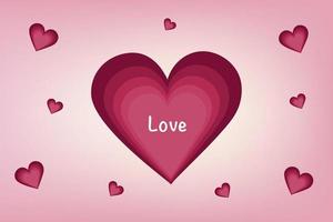 un corazón, un símbolo de amor y día de san valentín. icono de corazón rosa aislado sobre fondo rosa. ilustración vectorial vector