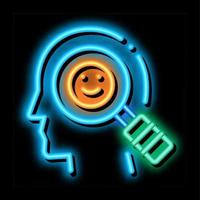 Optimistic Way of Thinking Biohacking neon glow icon illustration vector