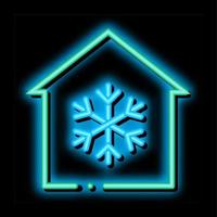 Building And Snowflake Cooling Equipment Vector