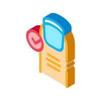 healthy nail isometric icon vector illustration