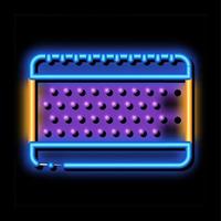 Layered Orthopedic Mattress Element neon glow icon illustration vector