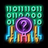 digital code researcher neon glow icon illustration vector