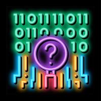 digital code researcher neon glow icon illustration vector