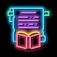 history researcher neon glow icon illustration vector
