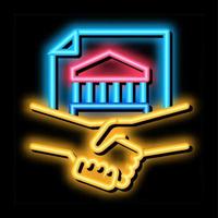 procedure policy neon glow icon illustration vector