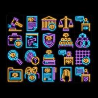 Law And Judgement neon glow icon illustration vector