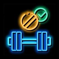 Barbell Supplements neon glow icon illustration vector