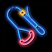 Alpinism Metallic Device With Handle neon glow icon illustration vector