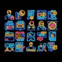 Administrator Business neon glow icon illustration vector