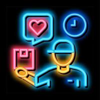 order fast delivery neon glow icon illustration vector