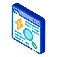 Search Web Info isometric icon vector illustration