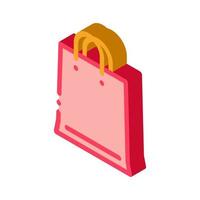 webshop bag isometric icon vector illustration