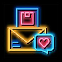 product order delivery neon glow icon illustration vector