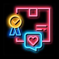 best product bought client neon glow icon illustration vector