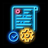 process applications neon glow icon illustration vector