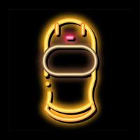 driver mask neon glow icon illustration vector