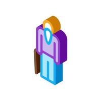 Elder Man Stick isometric icon vector illustration